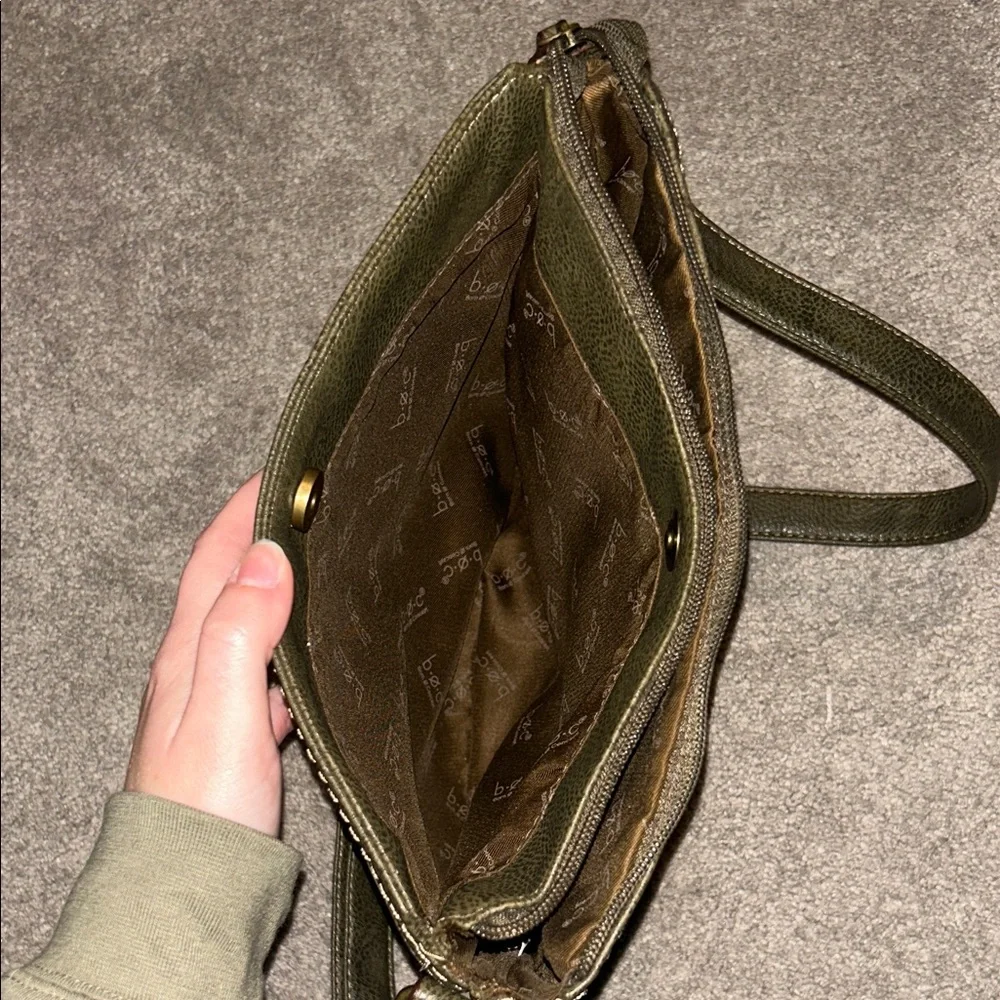 B.O.C. Green and Gold Messenger Bag